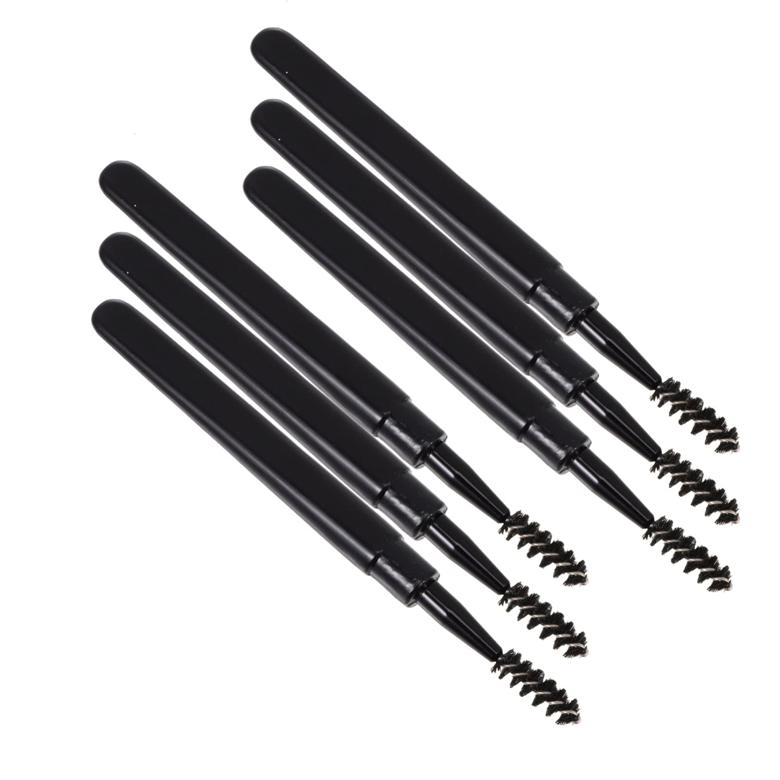 HONMEET 6pcs Makeup Eyelash Brush Set Natural Eyelash Eyebrow Wand Portable Lightweight for Home Professional Use