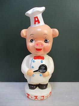 エースコック 子豚のコック　ソフビ 人形　昭和レトロ 61HZYYvyb6L._AC_SY200_QL15_.jpg