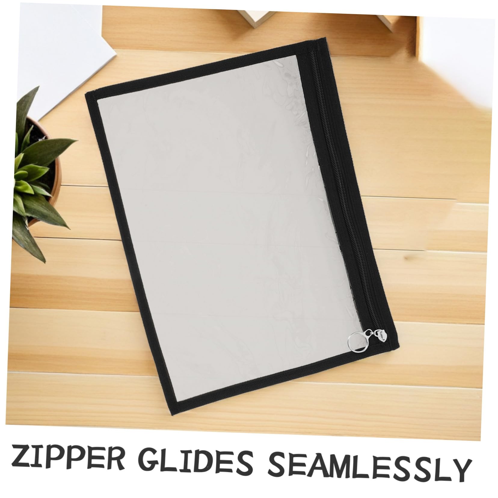 NUOBESTY 12 Pezzi Sacchetti Trasparenti in Pvc Chiusura a Cerniera Impermeabili per Ufficio e Attività All'aperto, Organizer per Documenti e Accessori Zip Sicura