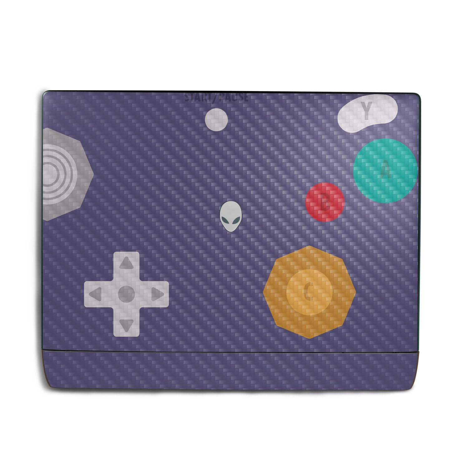 Carbon Fiber Laptop Skin Compatible with Alienware 18 Area-51 (2025) - Retro Gamer 4 - Premium 3M Vinyl Protective Wrap Decal Cover - Easy to Apply | Crafted in The USA by MightySkins