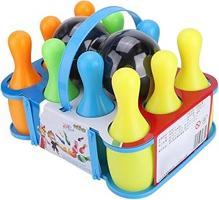 Brinquedo de boliche infantil, boliche de brinquedo com 10 pinos de boliche, 2 bolas de boliche para crianças relaxarem(SS983-1 (17CM))  