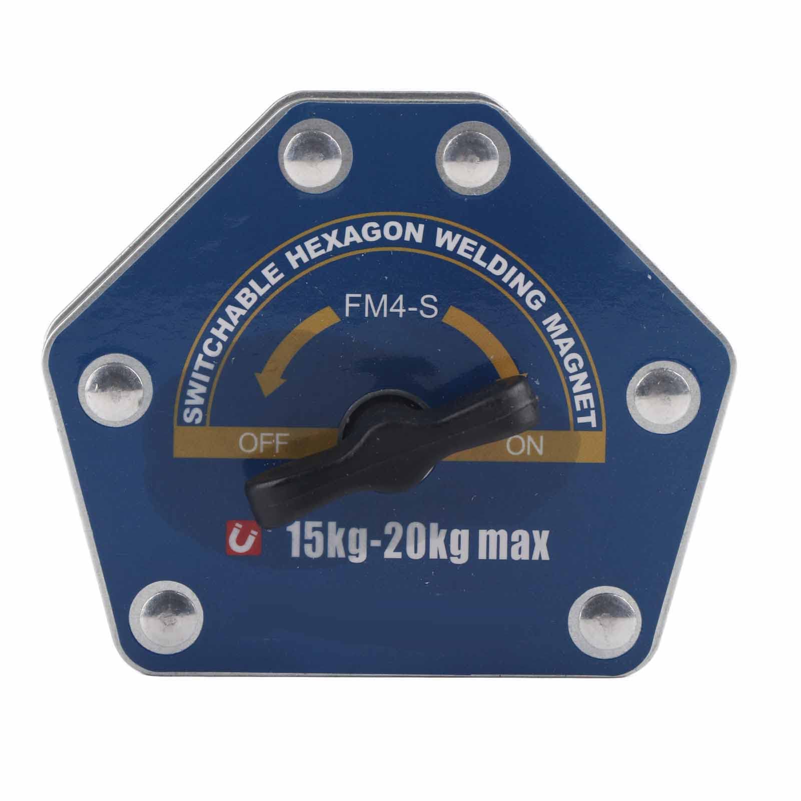 FM4-S Schweißmagnete - Schaltbarer Winkelklemm-Magnet, 15-20 Kg Zugkraft, Mehrwinkel-Positionierer Für Schweißarbeiten