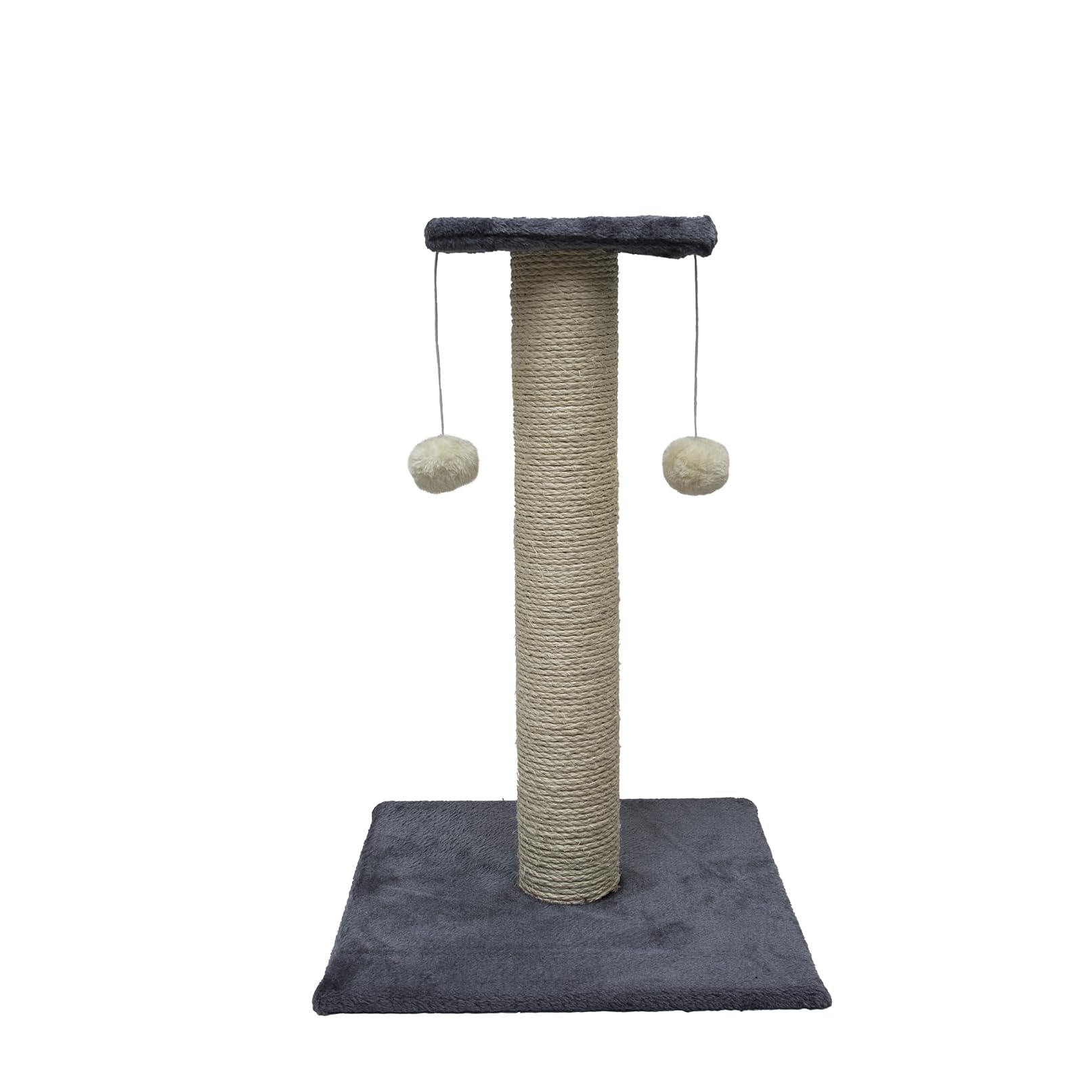 Tres Gatos.Poste Rascador para Gato .2 Pisos .Fabricado España .Columna Sisal 6mm. (Gris)