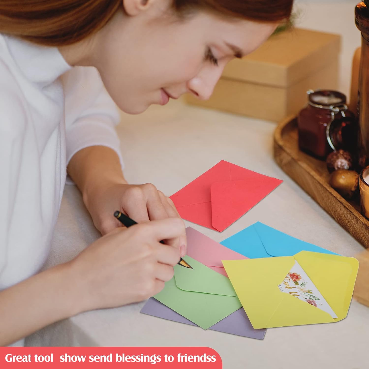 500 Pcs Gift Card Envelopes Credit Card Size 4x2.75 Inches Mini Envelopes Bulk Colorful Tiny Envelope for Business Cards, Small Notecards, Self Adhesive, 10 Assorted Colors