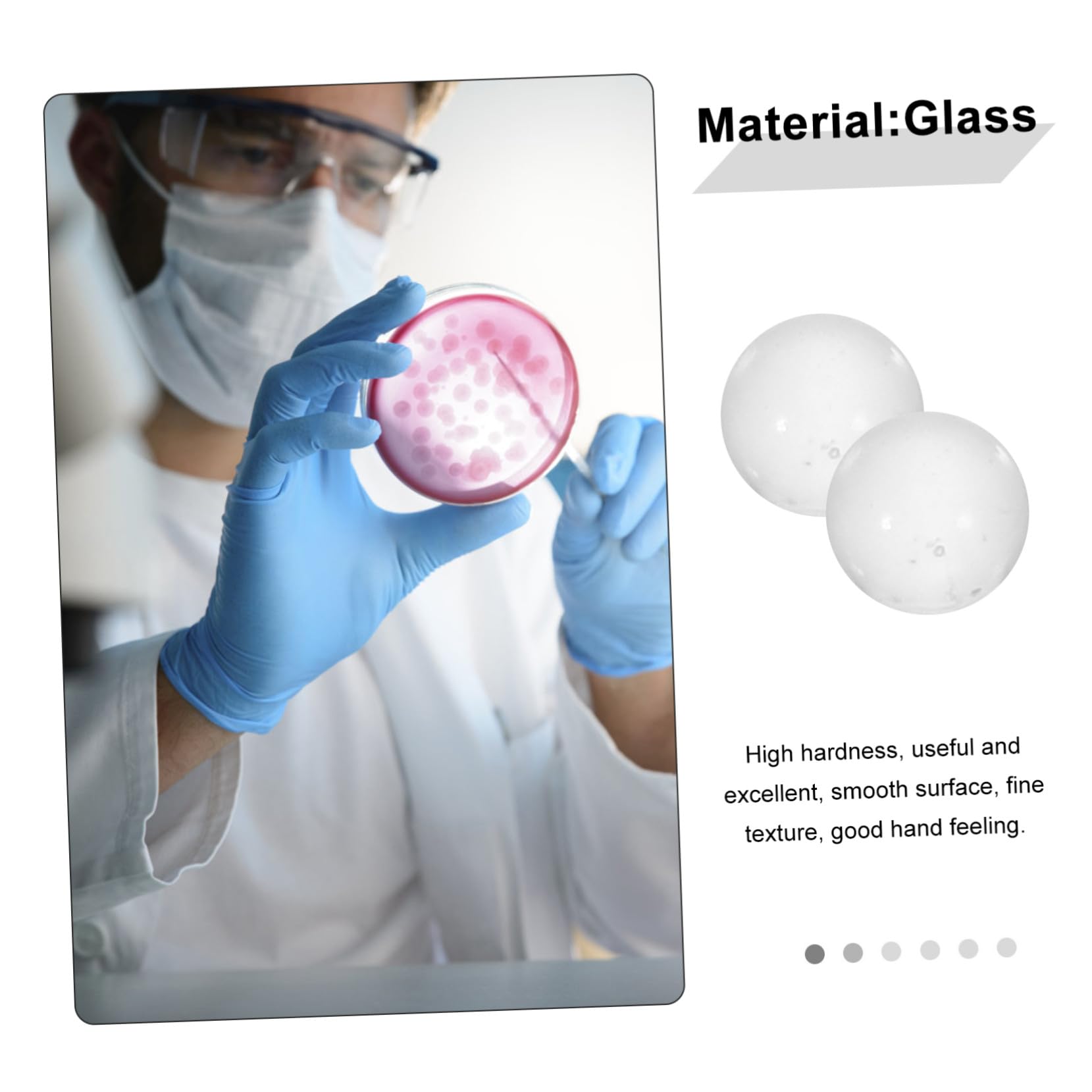 Zerodeko Bolas De Vidrio Sólido Transparentes De 2 Mm, Paquete De 2000 Esferas De Cristal Para Laboratorio, Alta Dureza y Superficie Lisa, Adecuado Para Experimentos y Cultivo De Bacterias