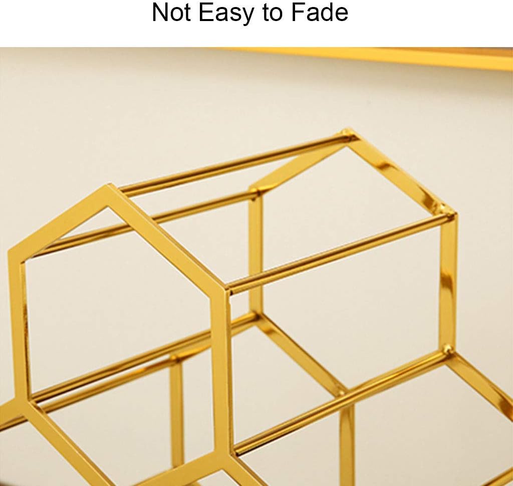 Wine Rack Freestanding Countertop Cabinet Wine Holder Storage Stand for Kitchen Pantry Stores Bar Wine Cellar Home Decor Gold 3 Tier