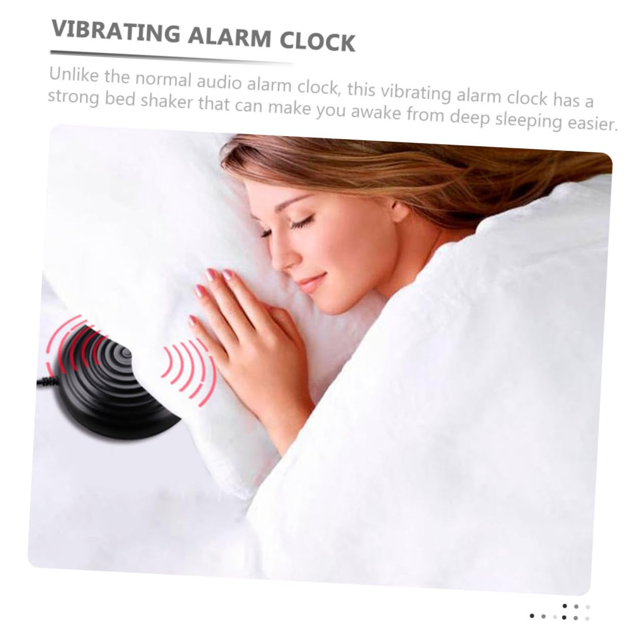 Baluue Starker Vibrationswecker mit Großem Digitaldisplay und Verstellbarem Inklusive Kraftvollem Bettvibrator für Schwerhörige und Tiefschläfer für Senioren und Gehörlose