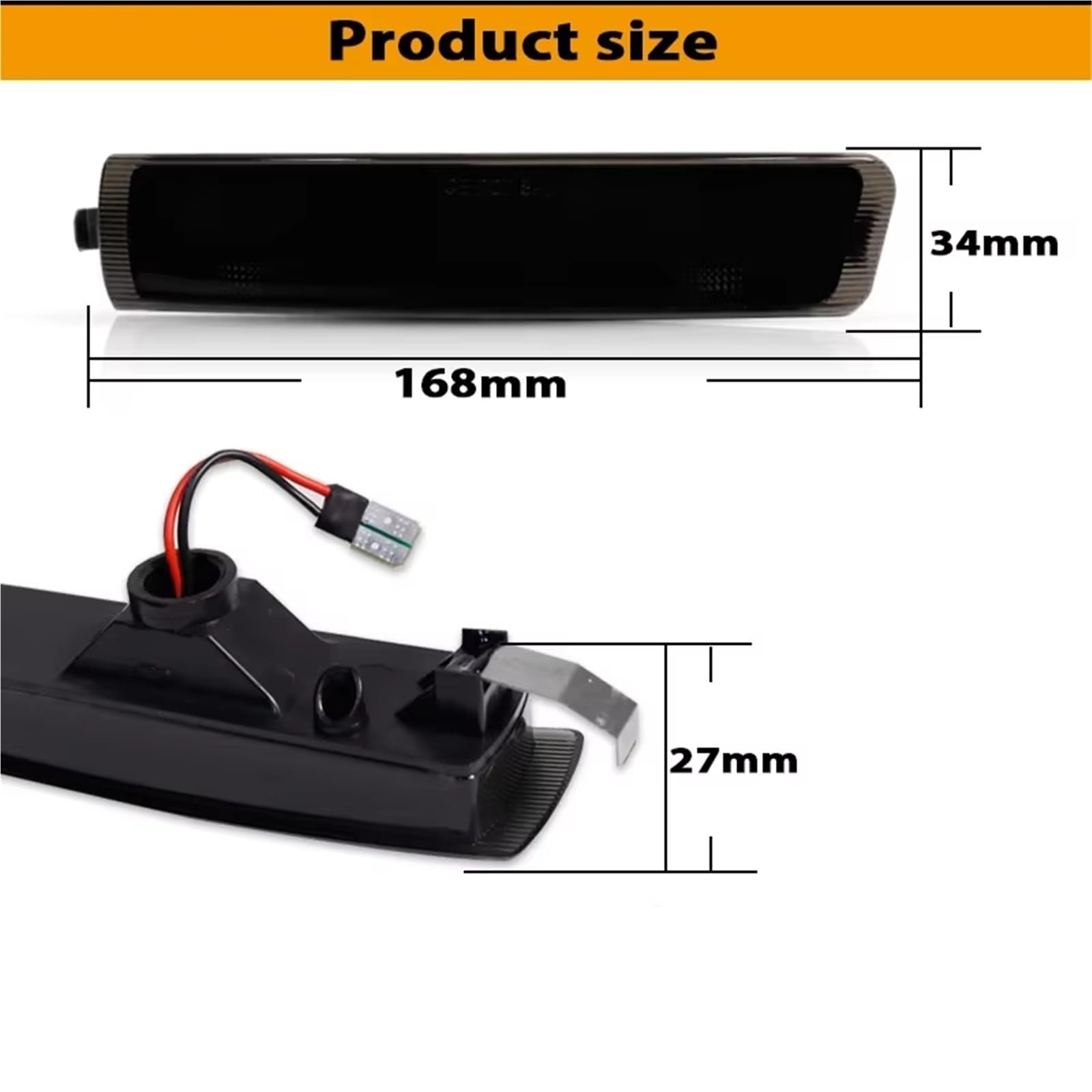 Genérico Intermitente coche Para Z3 Para M Coupe 1996-2002 LED Blanco Ámbar 12V Marcador Lateral Parachoques Delantero Luces Señal Giro Conducción Indicador de dirección(Clear Lens Amber)