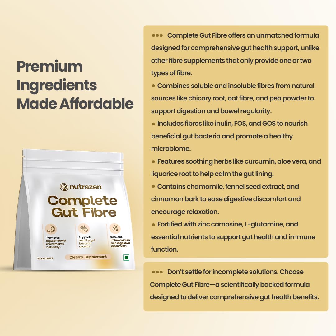 Nutrazen Complete Gut Fiber, 8.78g Fibre, WeightManagement & Debloat — Amazon image 4