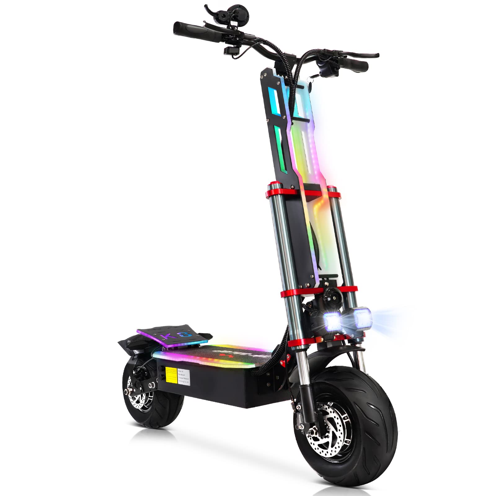 Scooter elettrico Tifgalop per adulti, super motori doppi, doppi ammortizzatori, doppi freni a disco idraulici, pneumatici a vuoto da 12 pollici, batteria al litio 60V38Ah, autonomia fino a 100 km