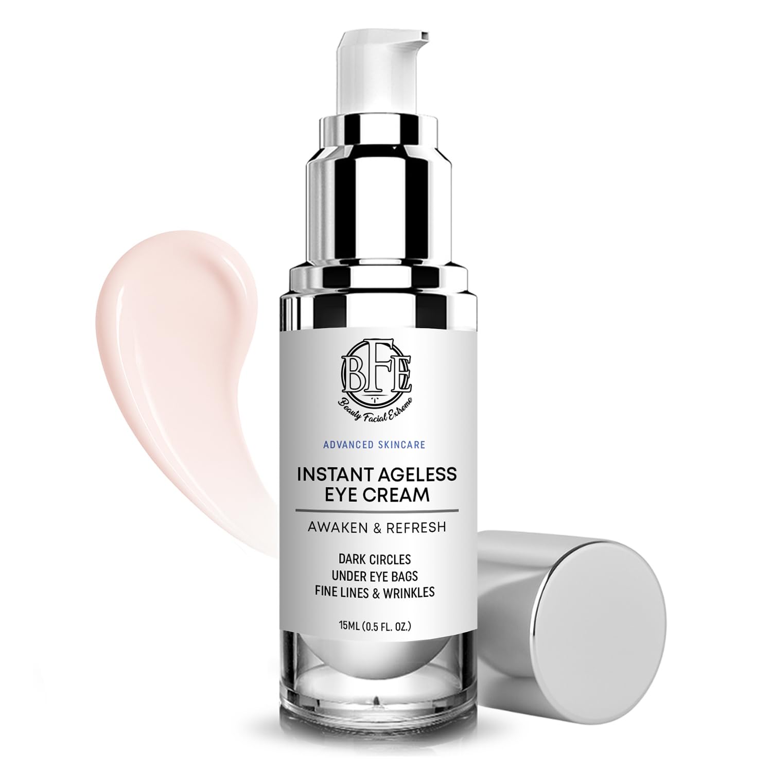 Instant Ageless Eye Cream - Reduces Under Eye Puffiness, Bags, Dark Circles. Lift Technology to Tighten & Firm Sagging Skin Around Eyes. Smooths Away Crow’s Feet, Fine Lines & Wrinkles for Men & Women