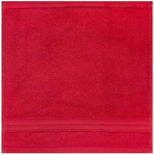 Bunty Luxurious 570GSM Zero Twist Hand Towel, High Risk Red