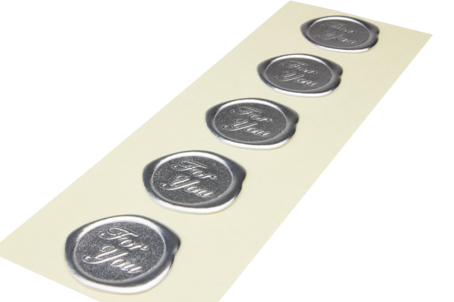 Amazon.co.jp: 東和マーク(Towamark) 封蝋風シール For You 銀色(ツヤ