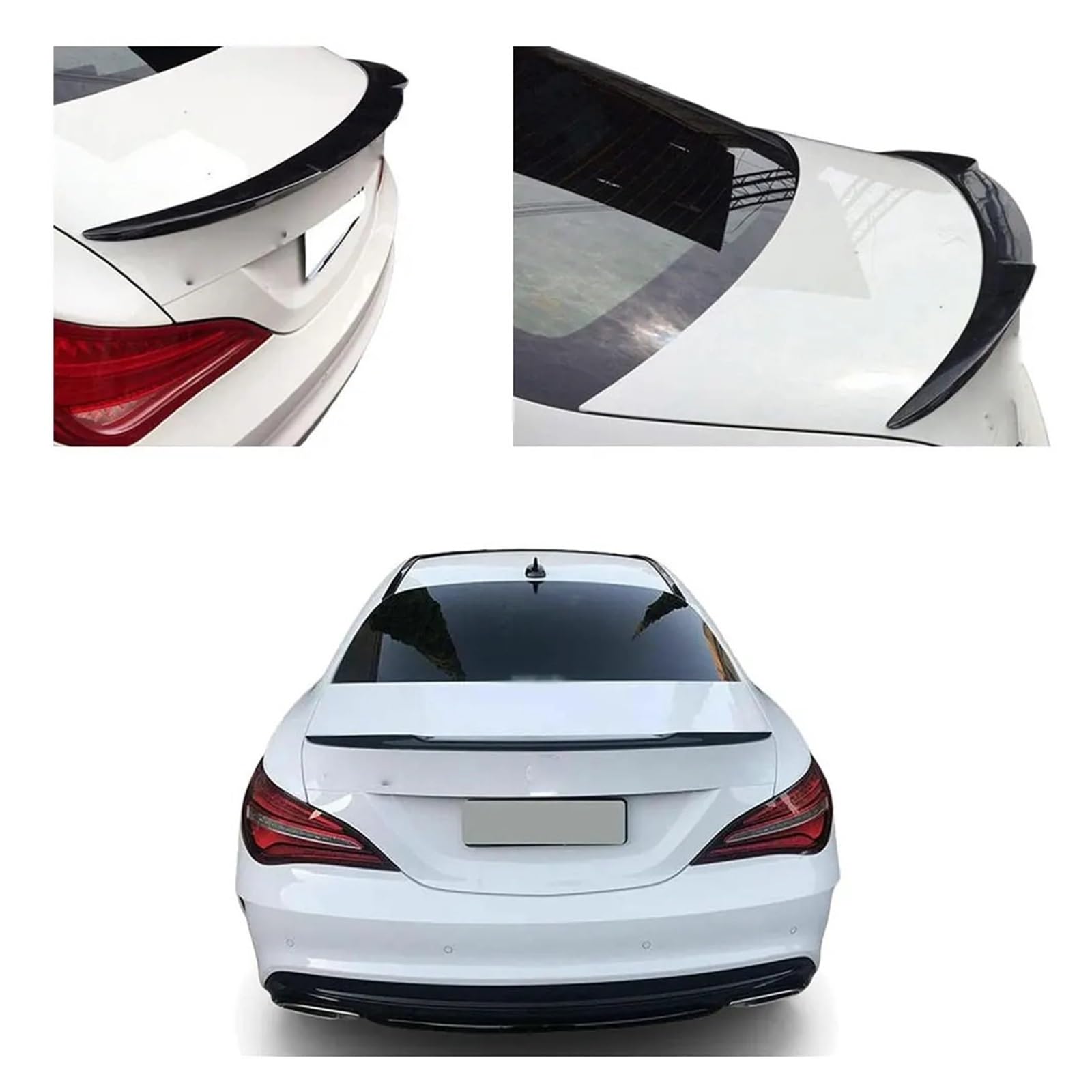 Spoiler posteriore Ala Labbro Tuning Auto Highkick Ala Labbro ABS Nero Lucido Compatibile for Benz W117 C117 Classe CLA 2013-2019