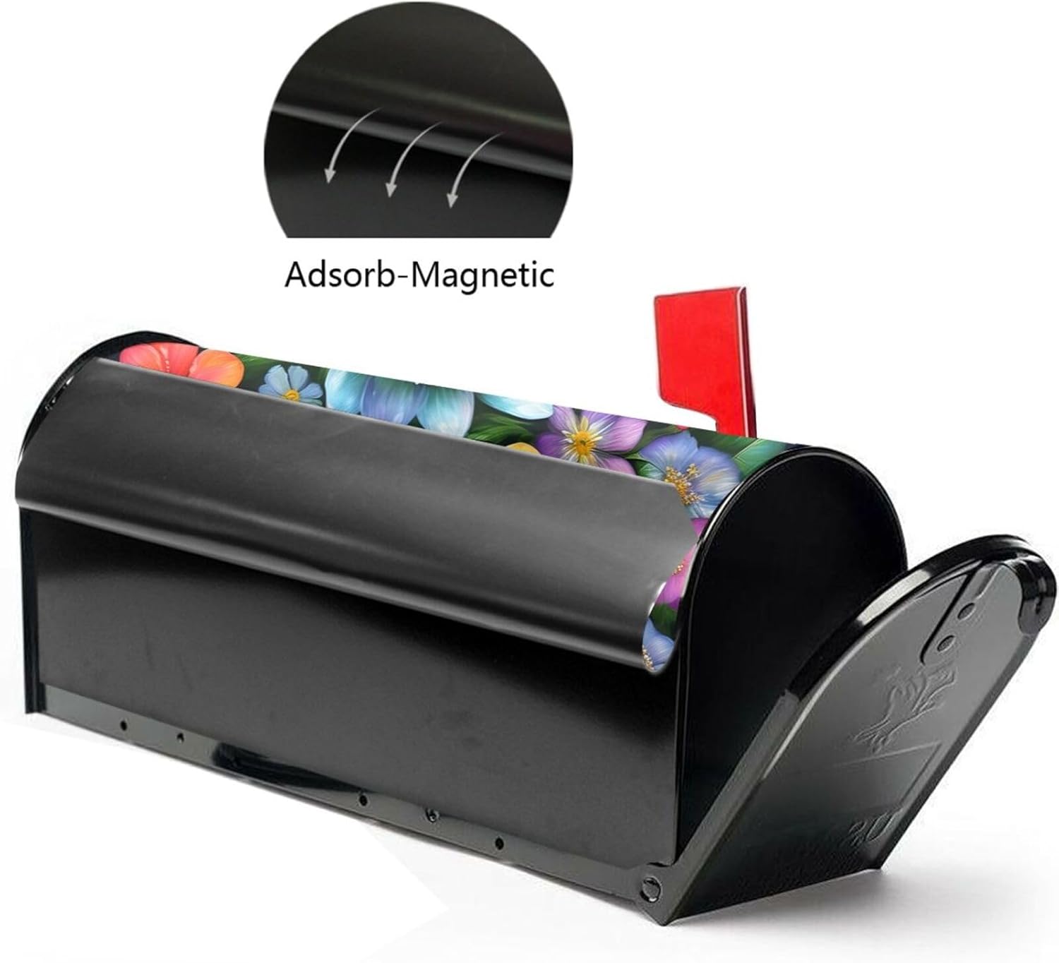 Flower Diamond Paintings Mailbox Covers Magnetic Post Box Cover Wraps Standard Size 21x18 Inches for Garden Yard Decor