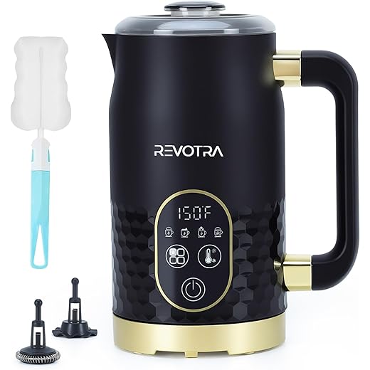 4 In 1 Digital Milk Frother and Real-Time Temperature Control
