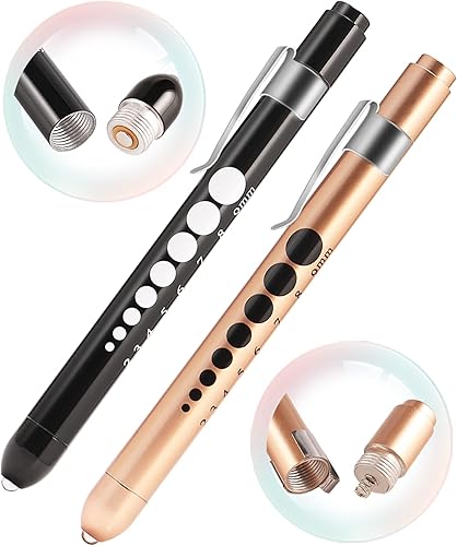 Miniatura 4 de MEUUT paquete de 3 tijeras médicas y linternas de bolígrafo para enfermeras con cuatro baterías - una tijera de trauma patentada de 8" para