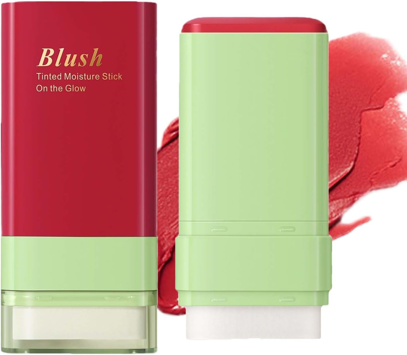 EONFAVE 2-in-1 Blush Stick, Cream Rouge Stick with Brush, Multi-Blush Stick for Cheeks, Lips and Eyes, Moisturizing, Long Lasting Effect, Smudge, Matte Rouge for a Natural Look (#01 Rose)