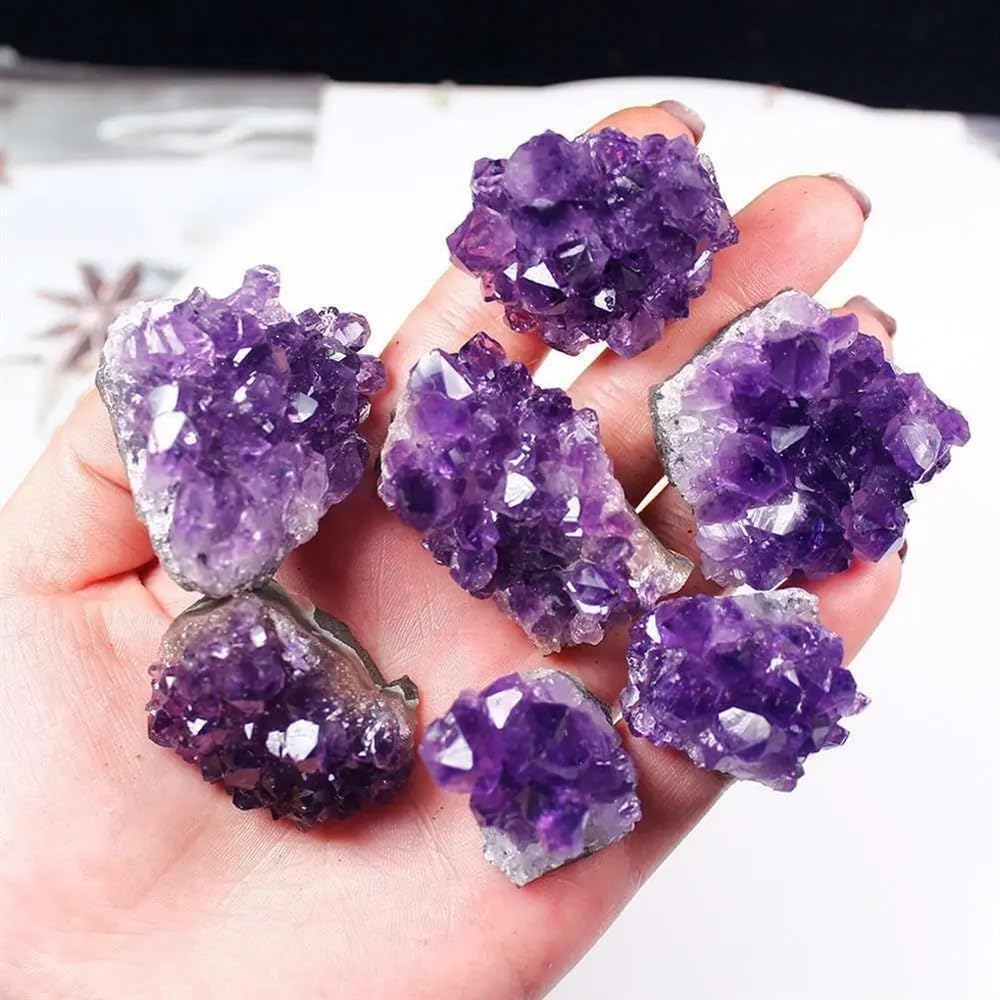 YLQUXEUV Decorative Ornaments Amethyst Quartz geode Crystal Cluster (Size : 150-200g)