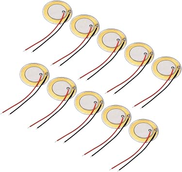 sourcing map 10Pcs Piezo Discs 27mm Acoustic Pickup Transducer Microphone Trigger Buzzer CBG Guitar