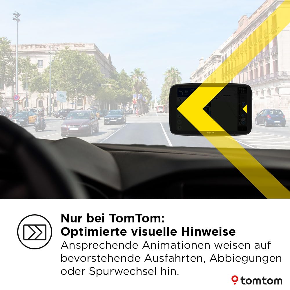 TomTom Pkw-Navi GO Navigator (extra großes 7-Zoll-Display, Stauvermeidung Dank TomTom Traffic, Karten von Europa, Wi-Fi-Updates, Premium Services, einzigartige Magnethalterung)