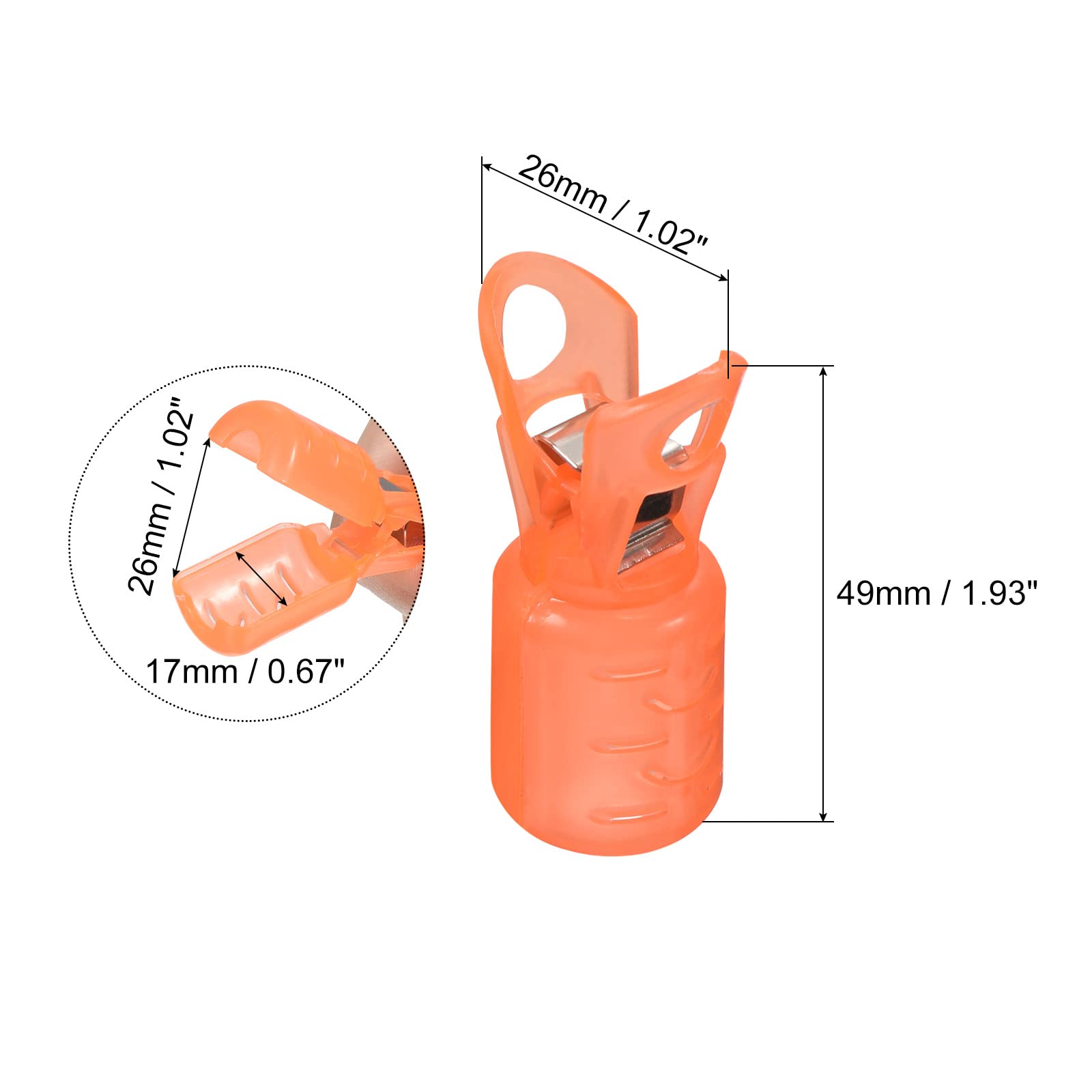 PATIKIL Pequeño Tamaño Calamar Anzuelo Protector Estuche, 10 Paquete Pesca Cubiertas Capó Señuelo Cubierta Aparejos Cajas Herramientas, Naranja