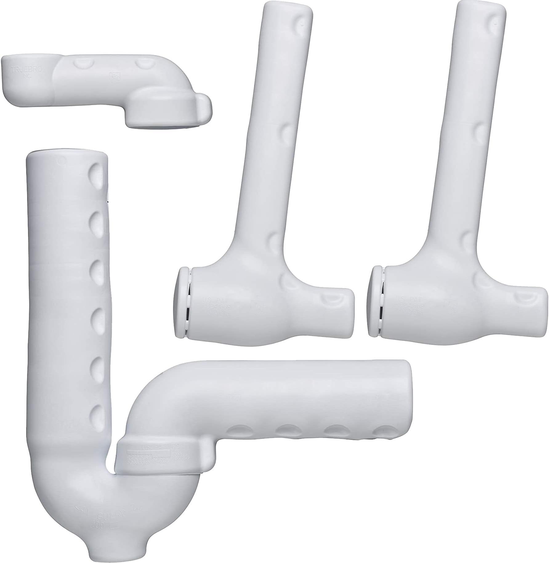 Truebro(103 E-Z) - 82194 Lav Guard 2 100 Series Undersink Moulded Vinyl Tubular P-Trap Piping Cover, 2 Angle Valve and Supply Covers, and 13cm Offset Tailpiece Wheelchair Strainer Cover (103 E-Z),...