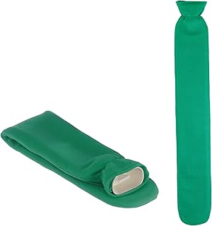 hibuy Bolsa de agua caliente XL (extra larga, 76 cm, con funda suave), color verde