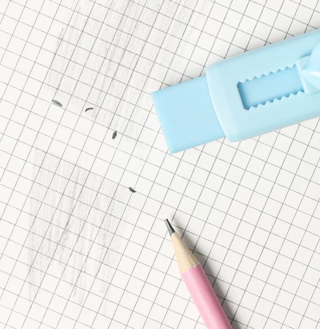 5Pcs Multicolor Sliding Retractable Pencil Eraser with Plastic Sleeve,Large Erasers for School Office,Art Erasers for Drawing,Standard Pencil Erasers,Office Products,Correction Products
