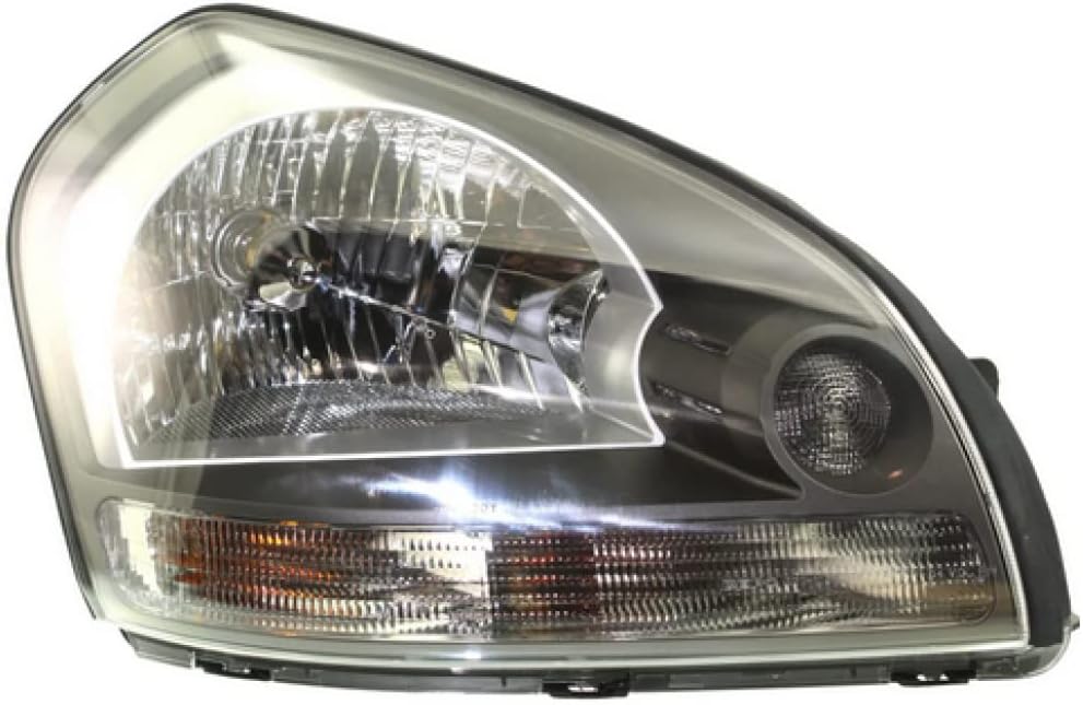 CarLights360: For 2005 2006 2007 2008 Hyundai Tucson Headlight Assembly Driver Side w/Bulbs Black Housing DOT Certified For HY2502133