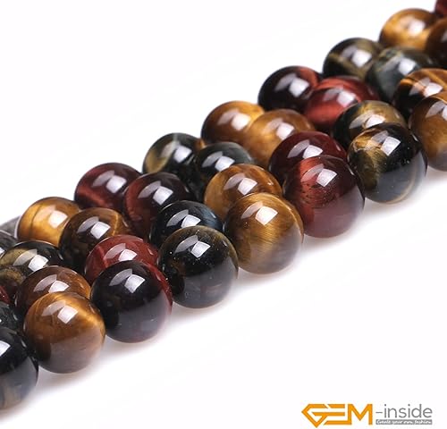 Miniatura 240 de GEM-Inside - Cuentas sueltas de piedra de lava negra natural de 0.315 in para hacer joyas, 15 pulgadas Cordierita de grado A