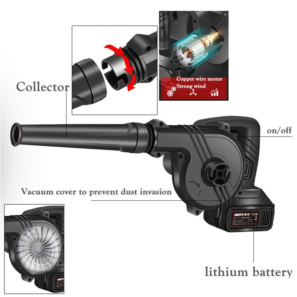 Soffiatore Elettrico Per Auto 21V - Portatile, Con Batteria 3000mAh, Per Polvere, Tastiera, Divano E Giardino - Foto 10