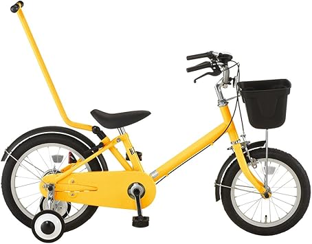 Amazon 無印良品 １６型幼児用自転車 押し棒付き イエロー スポーツ アウトドア