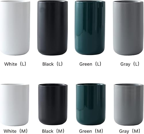 Miniatura 8 de TREETDOBV Soporte de cerámica para utensilios de cocina para encimera, blanco mate, estante compacto para utensilios de cocina que ahorra espacio