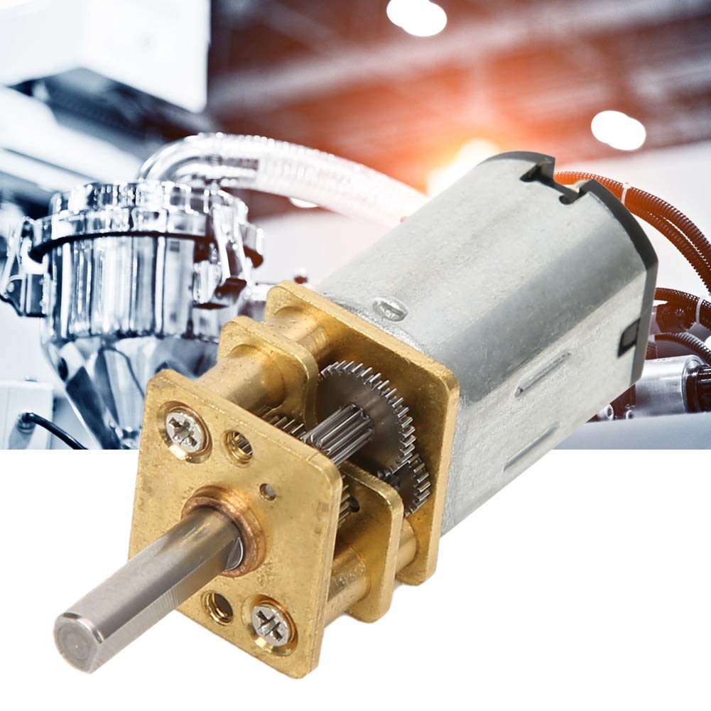 Motorreductor DC 12V 60RPM GA12-N20, Caja de Engranajes de Metal, Control Positivo e Inverso