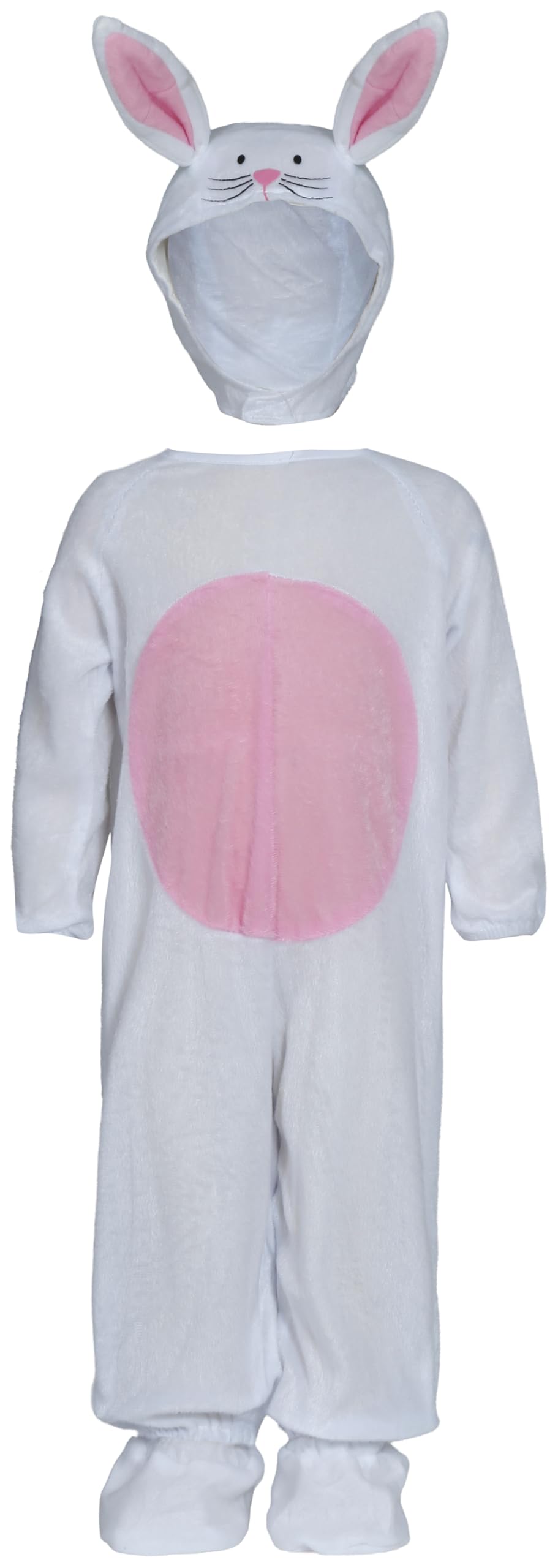 FIESTAS GUIRCA | Kaninchen Baby Kostüm - Kapuze, Overall und Füße - Tierkostüme für Karneval, Halloween und Kostümpartys - Ideal für Unisex Babys - Weiß und Rosa