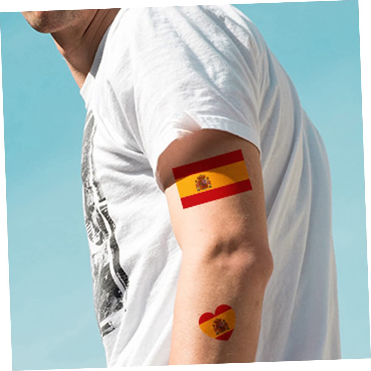 Healeved 348piezas Calcomanías Patrióticas De Bandera Tatuajes Temporales Para Rostro y Cuerpo Para Eventos Deportivos y Celebraciones