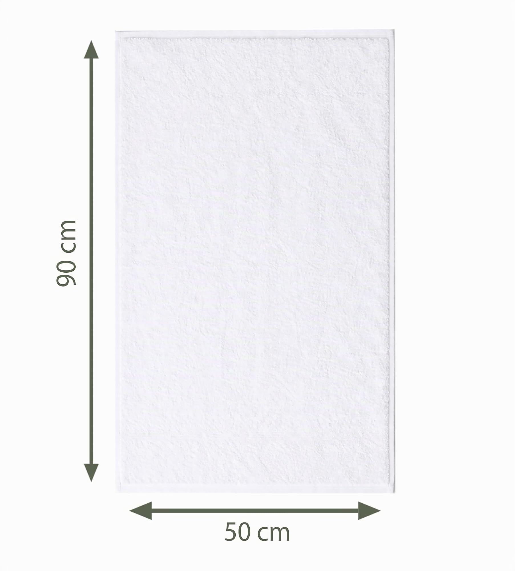 Caramont Lot de 6 Serviettes de Bain 50x90 cm – 100% Coton, Ultra Douces, Très Absorbantes, Séchage Rapide, Qualité Hôtelière – Blanc – pour Salle de Bain, Douche, Gym, Hôtel et Spa