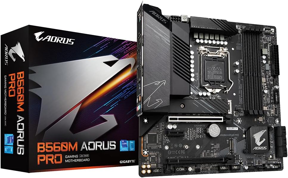Gigabyte B560M AORUS PRO Intel B560 Express LGA 1200 Micro ATX Motherboard