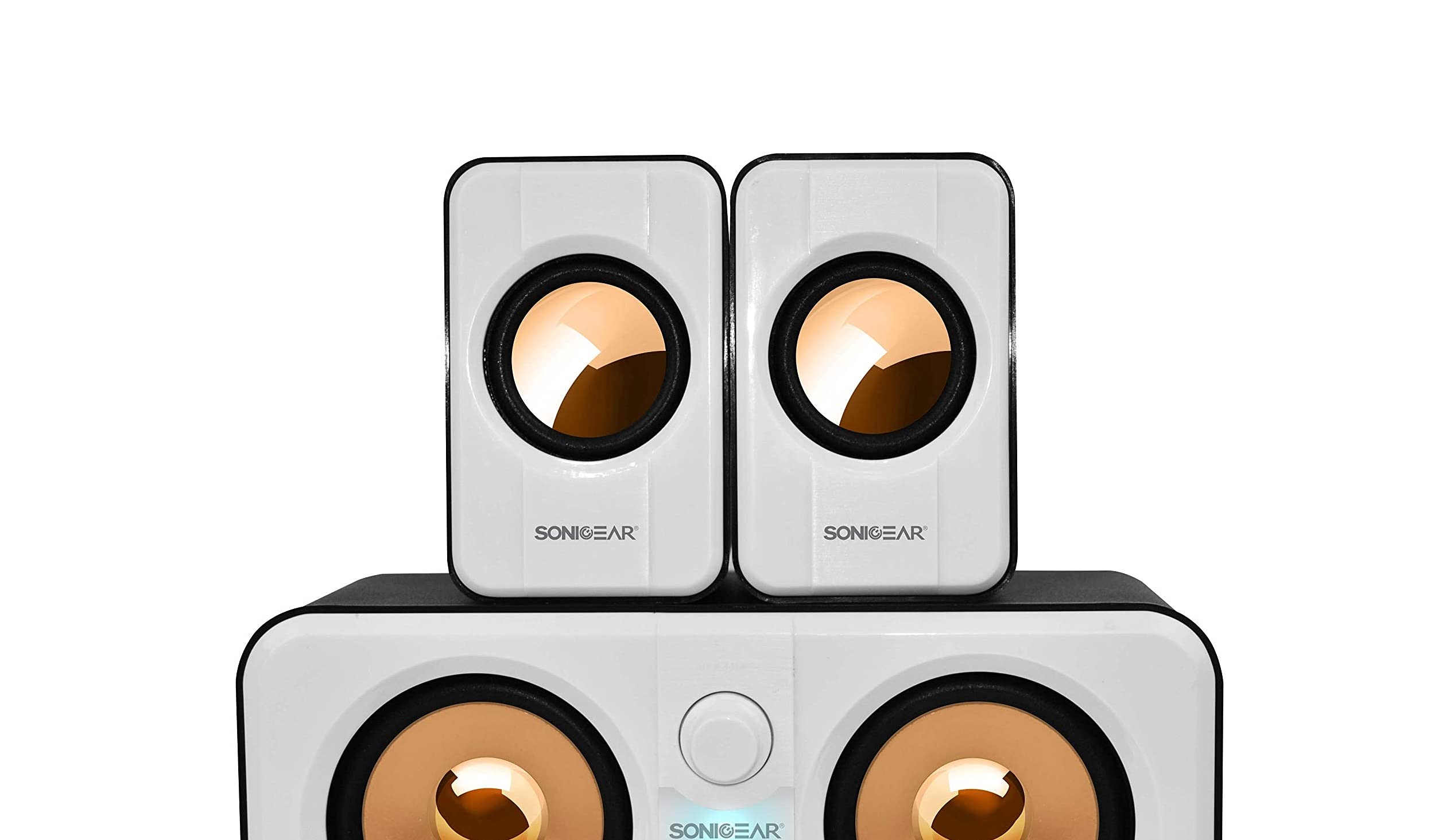 Amazon.co.jp: Sonicgear 2.1 Multimedia スピーカー ホワイト : 車