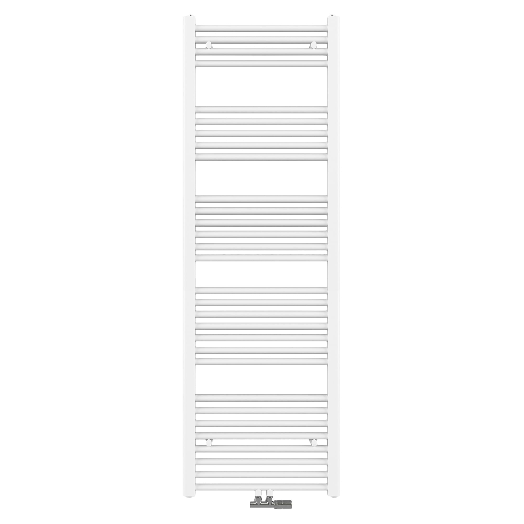 Heilmetz 1200 x 500 mm Sèche Serviettes à Eau Chaude, 513W Radiateur Chauffe Serviette Salle de Bain, Méthode de Chauffage - Eau Chaude,Chauffe Serviettes à température constante, Blanc