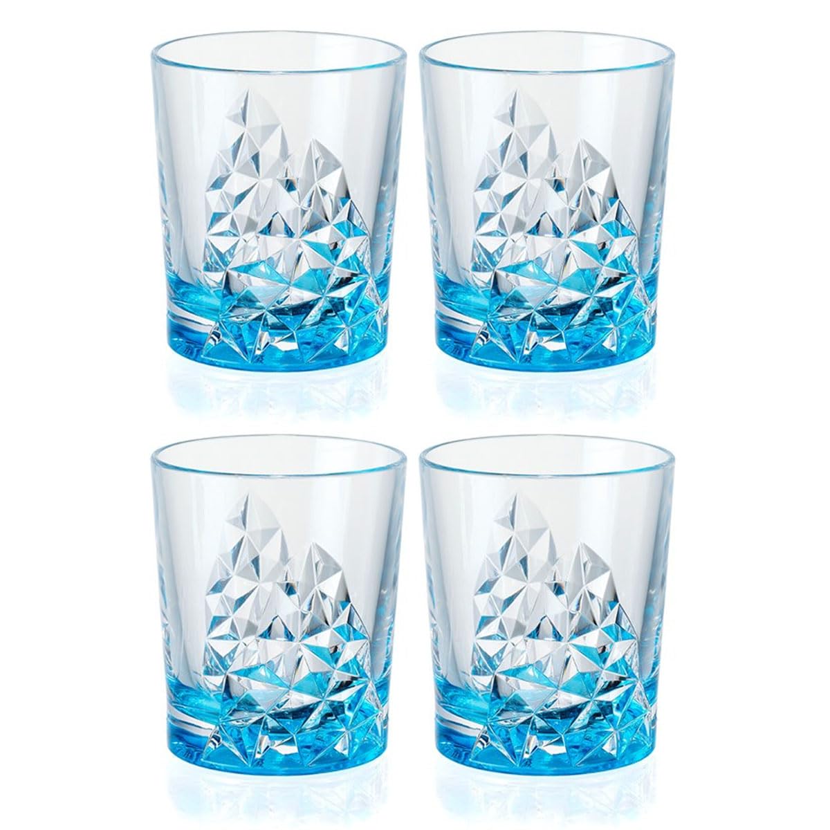 Amazon.com | Merritt Glacier Turquoise 12-ounce Low Acrylic Tumbler,  BPA-Free, Set of 4: Tumblers & Water Glasses