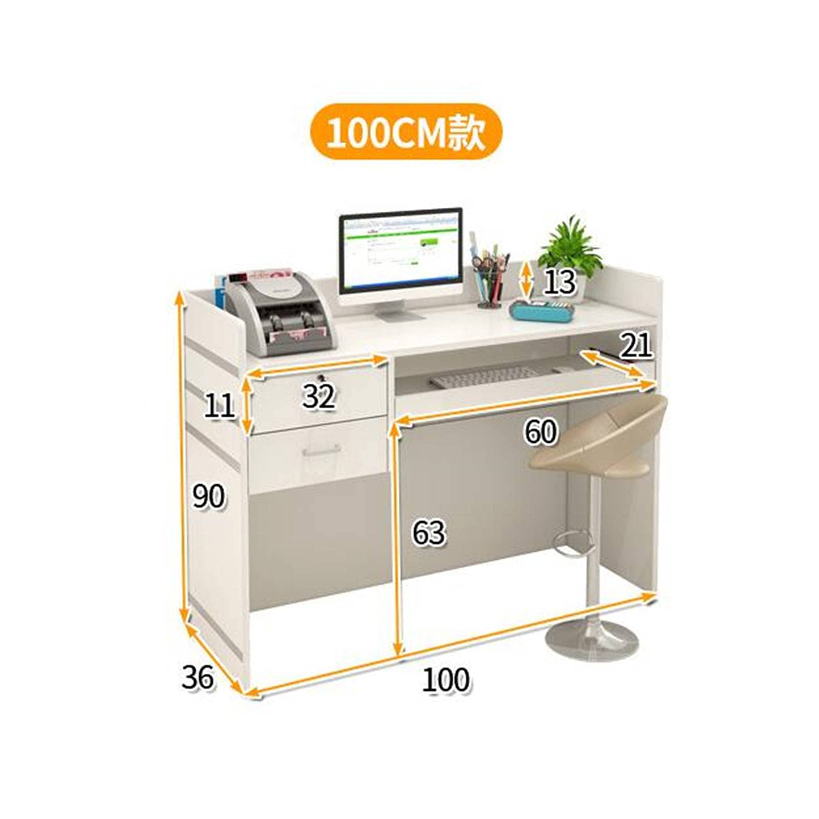 ○専用○レトロなレジカウンター／フラット天板他○ カフェレストラン向けショーケースカウンター96 （大理石天板