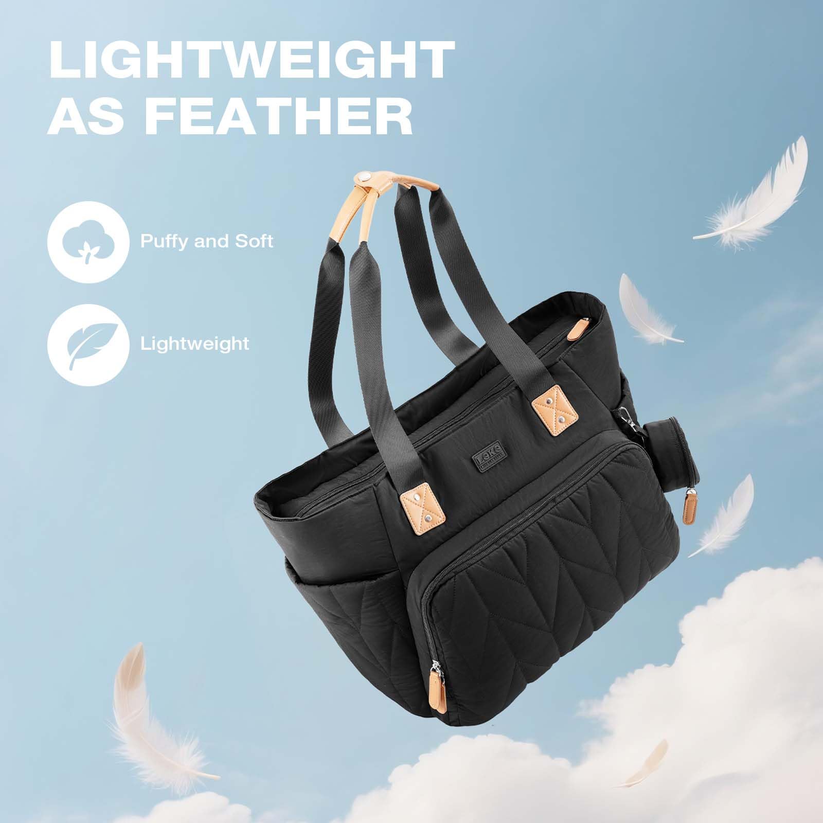 Lekesky Wickeltasche mit Schnullertasche und Wickelunterlage, Große Reisewindeltasche für Mama und Papa, Multifunktions-Babytasche für Jungen und Mädchen