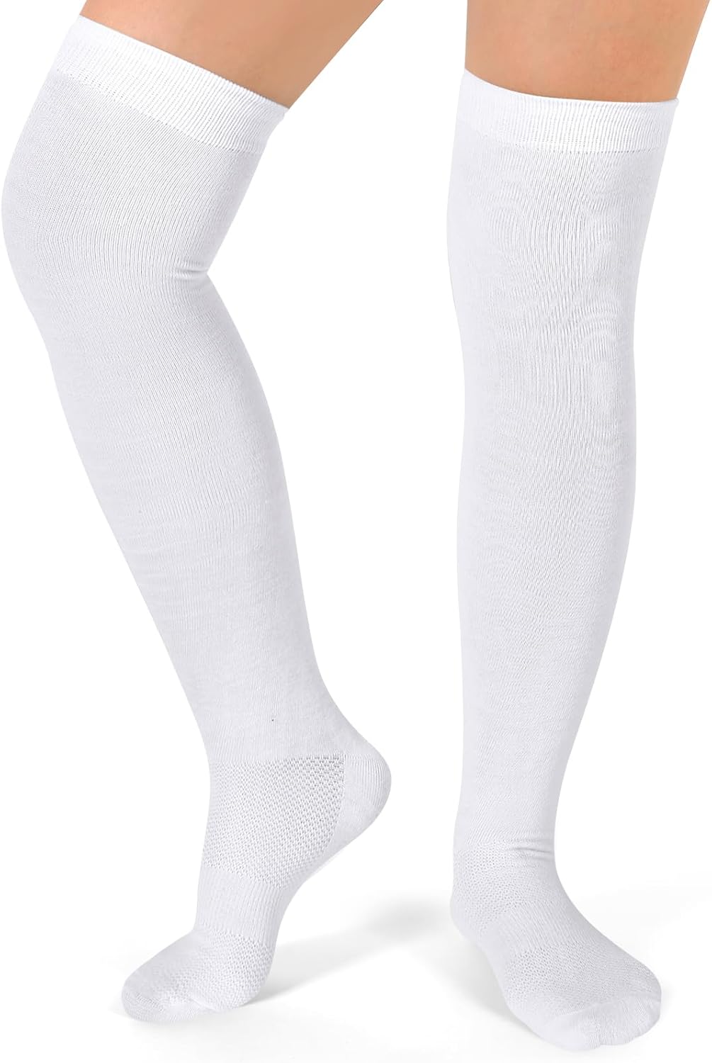 Hicarer 6 Pairs High Baseball Socks over Knee Football Softball Sock Youth Combo Long Sport Men Tube Socks Women