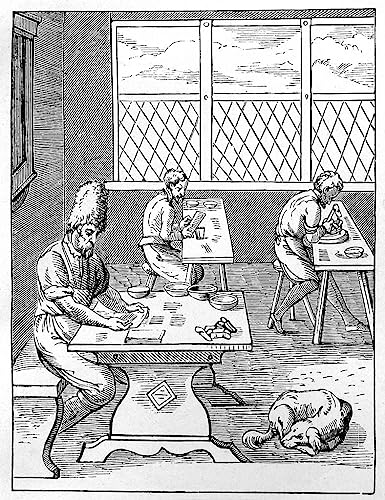 Art Tableau Fabricant d'aiguilles Jost Amman Impression d'art Décoration Murale Toile