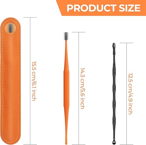 Miniatura 7 de Q Grips Kit de eliminación de cera de oídos, limpiador de orejas, juego de 2 piezas de herramientas para quitar oídos, reutilizable de silicona