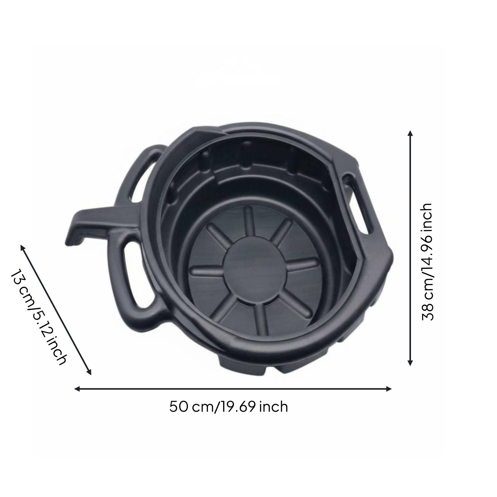Récipient Collecteur Huile Vidange Bac Polypropylène Prise Ergonomique Capacité Importante Facilité de Convient Atelier Professionnel Ménage, 10L