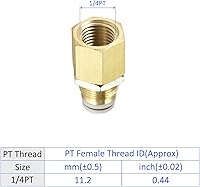 Vista 4 de M METERXITY Paquete de 2 accesorios de tubería hembra de 14 PT Unión recta, mamparo de empuje para conectar accesorios, se aplica al sistema
