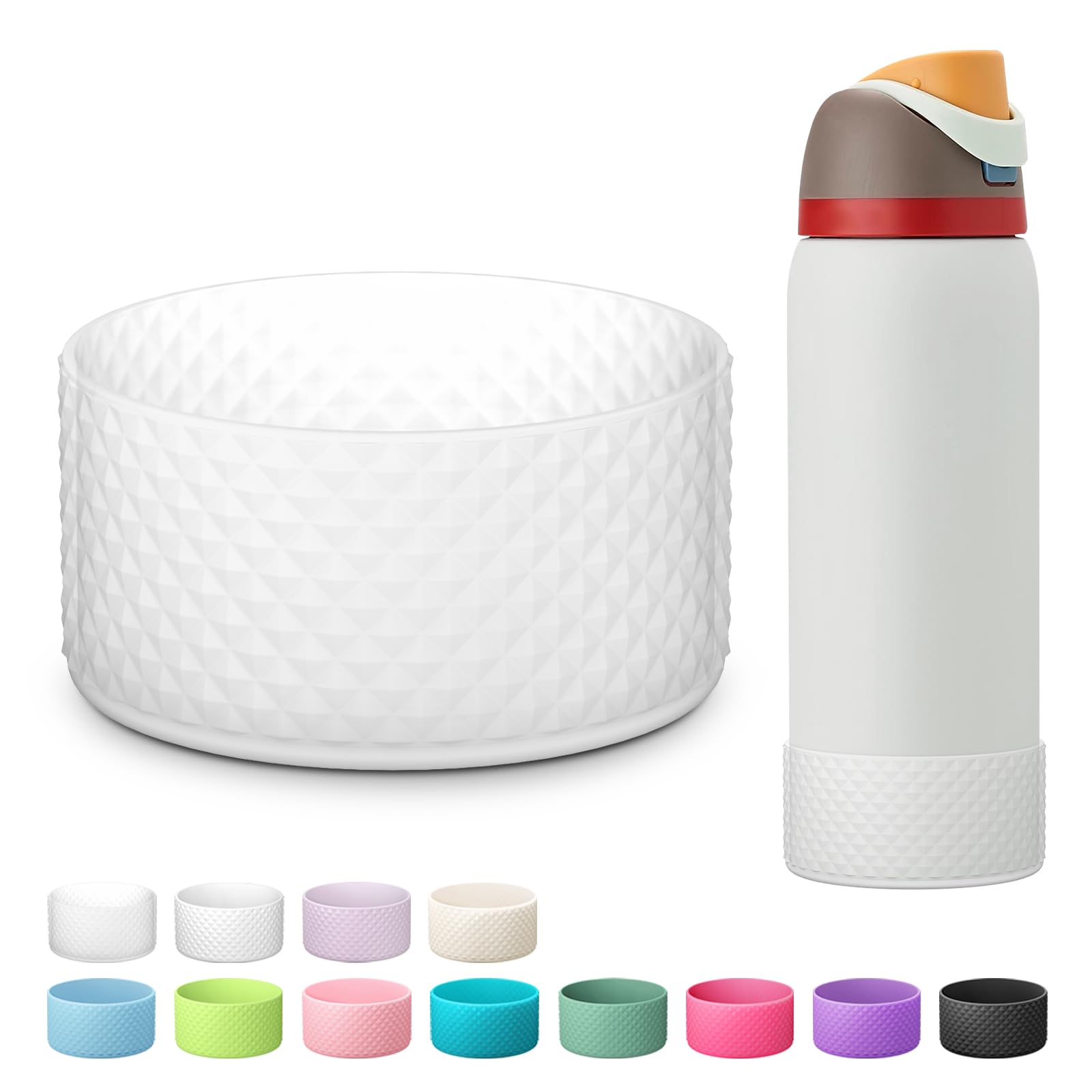 Silicone Boot for Owala Water Bottle 24 oz 32 oz 40 oz, Anti-Slip Protective Sleeve for FreeSip/Twist/Flip Stainless Steel Water Bottles Accessories